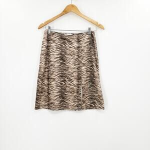 Vintage 90s Y2k Tiger Print Pencil Skirt Medium